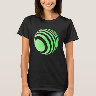 3D ball with green stripes - T-Shirt