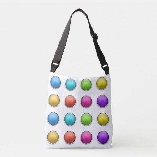 3D Balls Buttons Funny Joke Trick Girl Woman Crossbody Bag (Front)