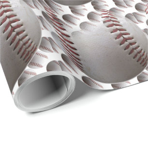 3D Baseballs Wrapping Paper