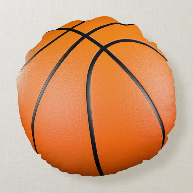 3D basketball ball Round Pillow (Back)
