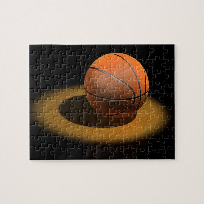 3d Basketball in Spotlight Jigsaw Puzzle