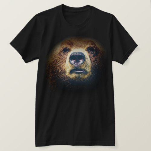3D Bear Face Wildlife T_Shirt