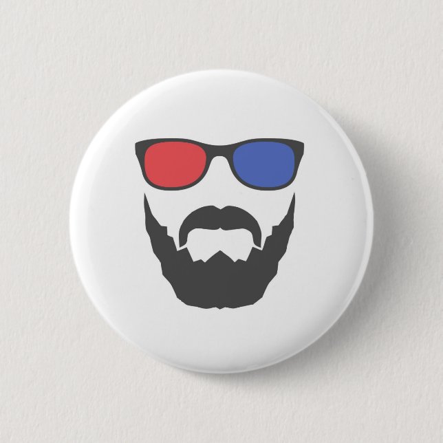 3D beard Button (Front)