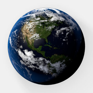3D beautiful earth. View on north America Paperweight