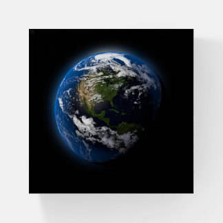 3D beautiful earth with America's view Paperweight