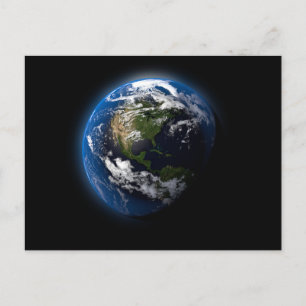 3D beautiful planet Postcard