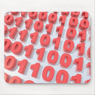 3D binary code Mouse Pad