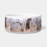 3D Birch Bark Bowl<br><div class="desc">original photography birch bark and digital art dragonflies come together to create this unique nature image bowl for your pet.  add your pets name to the front.  photography and digital art by kaps images</div>