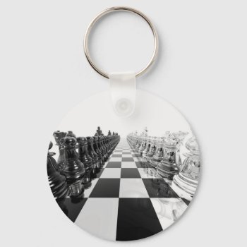 3d Black And White Chess Board Keychain by Hodge_Retailers at Zazzle
