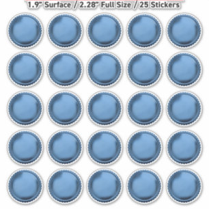 3D Blue Foil Seal Starburst Excellence Award Medal Sticker