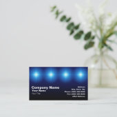 3D Blue Lights Business Card (Standing Front)