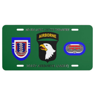 3D BN 187TH INFANTRY 101ST AIRBORNE LICENSE PLATE
