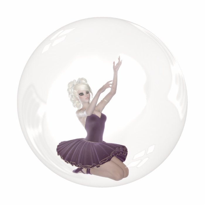 3D Bubble Ballerina 2 Photo Cutouts