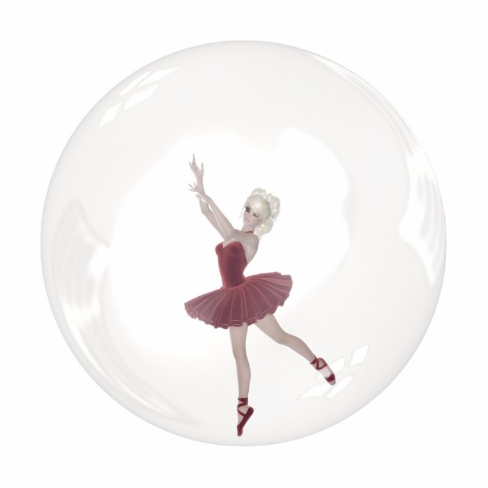 3D Bubble Ballerina 3 Photo Cut Outs