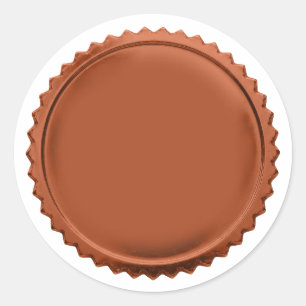 3D Burnt Orange Seals Foil Starburst Award Medal
