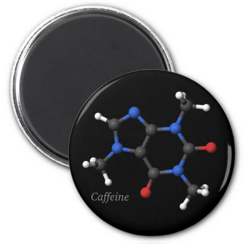 3D Caffeine Molecular Model Magnet