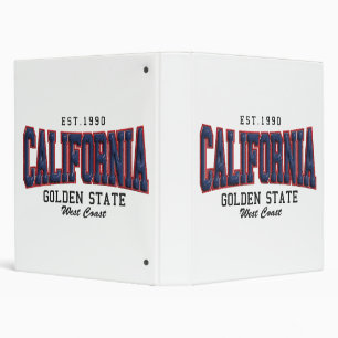 3D California  3 Ring Binder