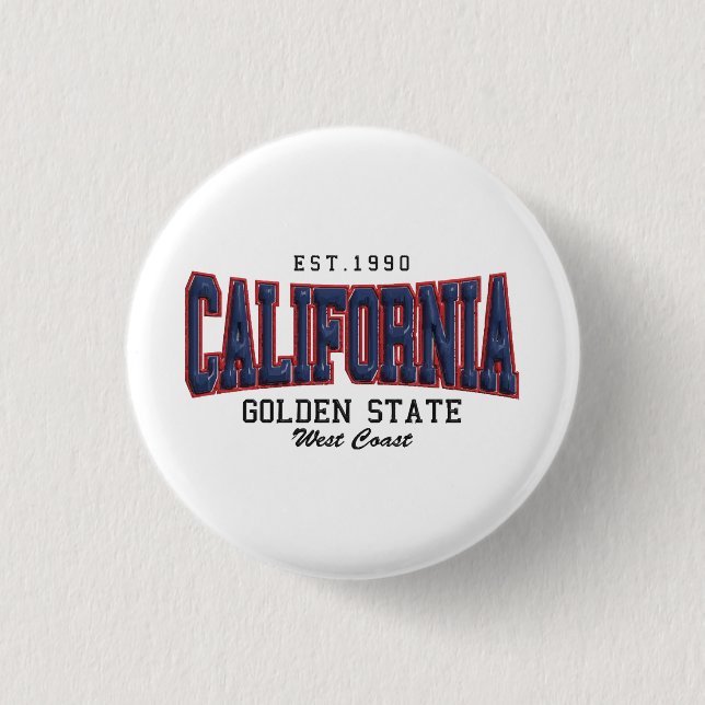 3D California  Button (Front)