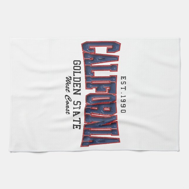 3D California  Kitchen Towel (Horizontal)