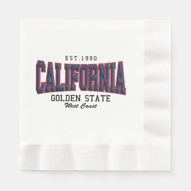 3D California  Napkins (Front)