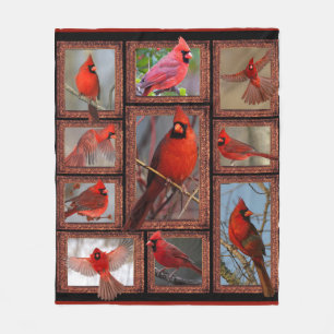 3d Cardinal Fleece Blanket