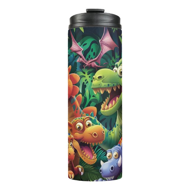 "3D Cartoon Dinosaurs Sublimation Tumbler  (Front)