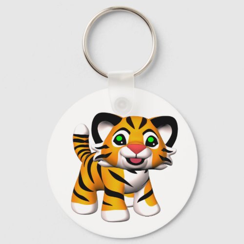 3D Cartoon Tiger Cub Keychains