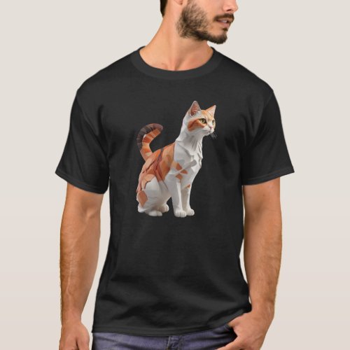 3d cat  T_Shirt