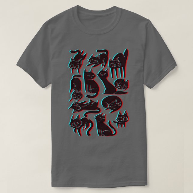 3D Cats T-Shirt (Design Front)