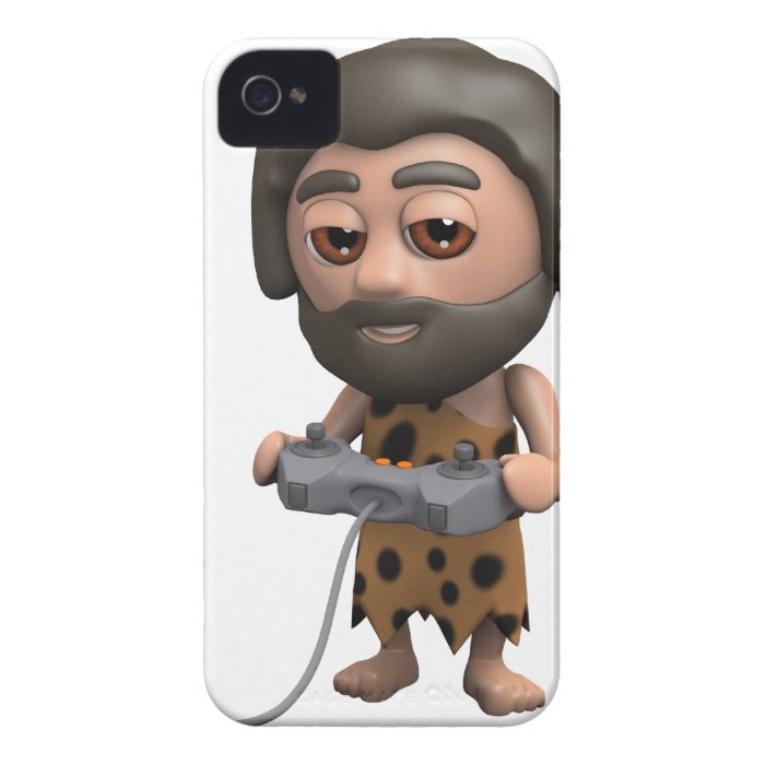 3d Caveman Videogame Case Mate iPhone 4 Cases