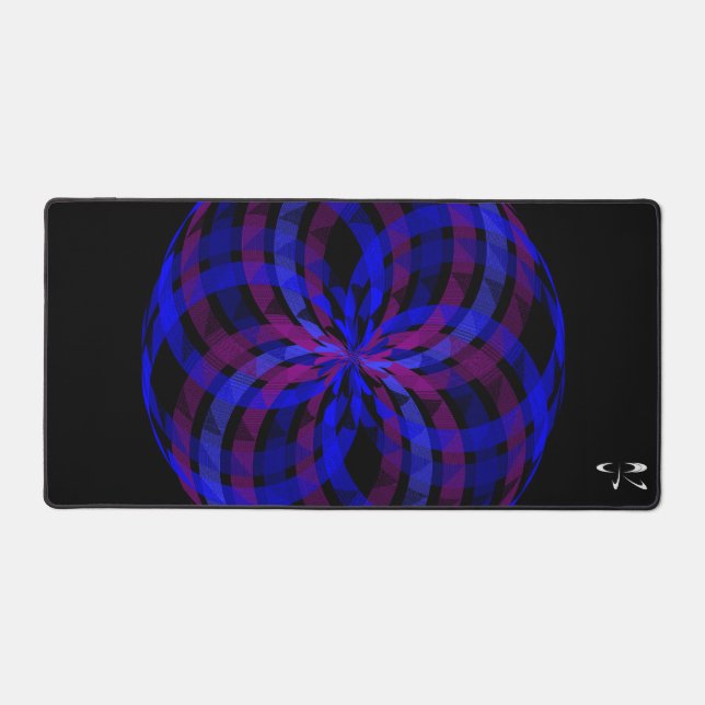 3D Center Flower Petal Geometric Gaming Mouse Pad (Front)