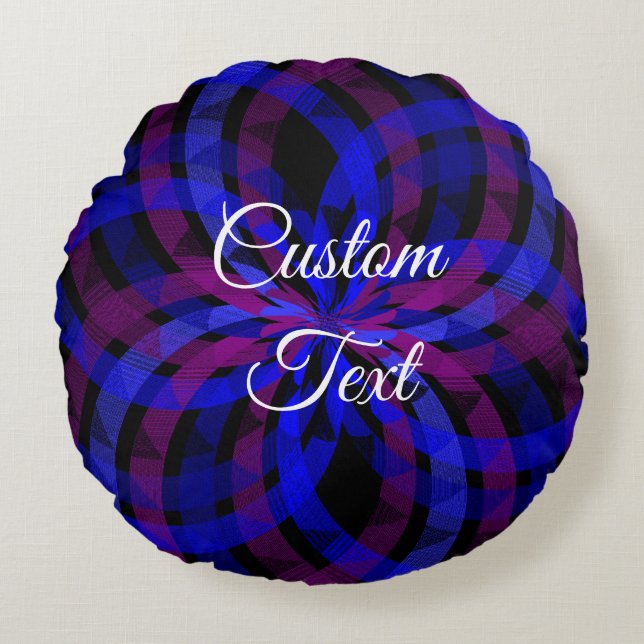 3D Center Flower Petal Round Pillow (Front)