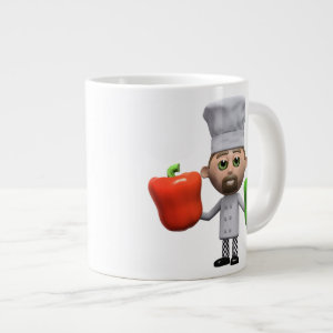3d Chef with Peppers (Any Color U Like!) specialtymug