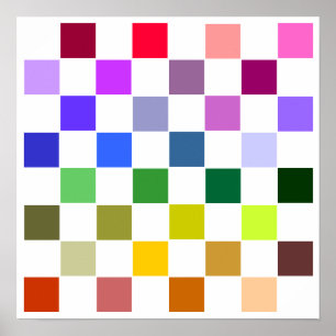 3D Chess TAG Grid (1-1/4" fridge magnets) Poster