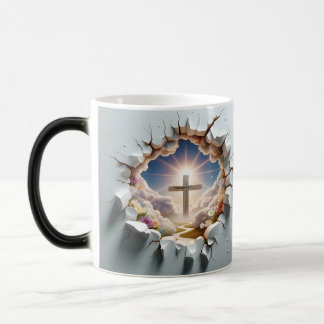 3D Christian Cross Color Morph Mug