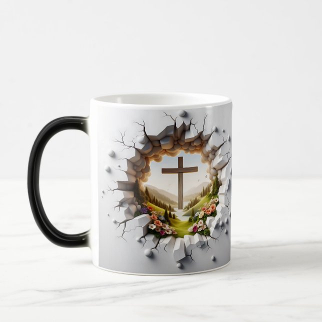 3D Christian Cross Color Morph Mug (Left)