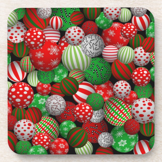 3D Christmas Balls Coaster (Front)