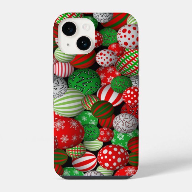 3D Christmas Balls Iphone Case (Back)