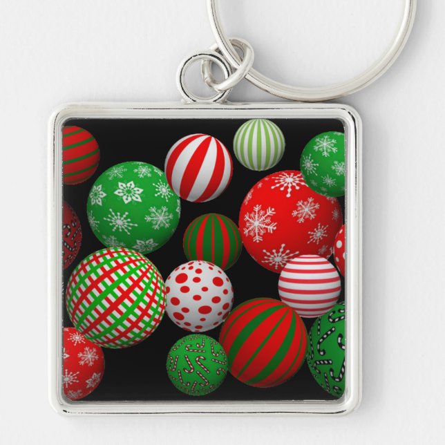 3D Christmas Balls Keychain (Front)