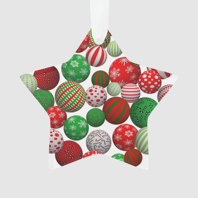3D Christmas Balls Ornament (Front)