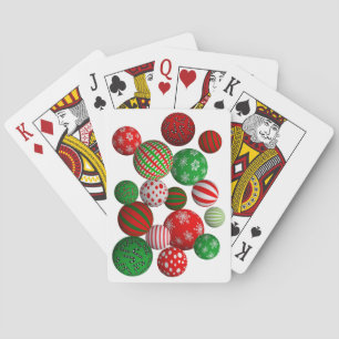 3D Christmas Balls Poker Cards