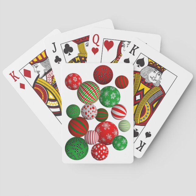 3D Christmas Balls Poker Cards (Back)