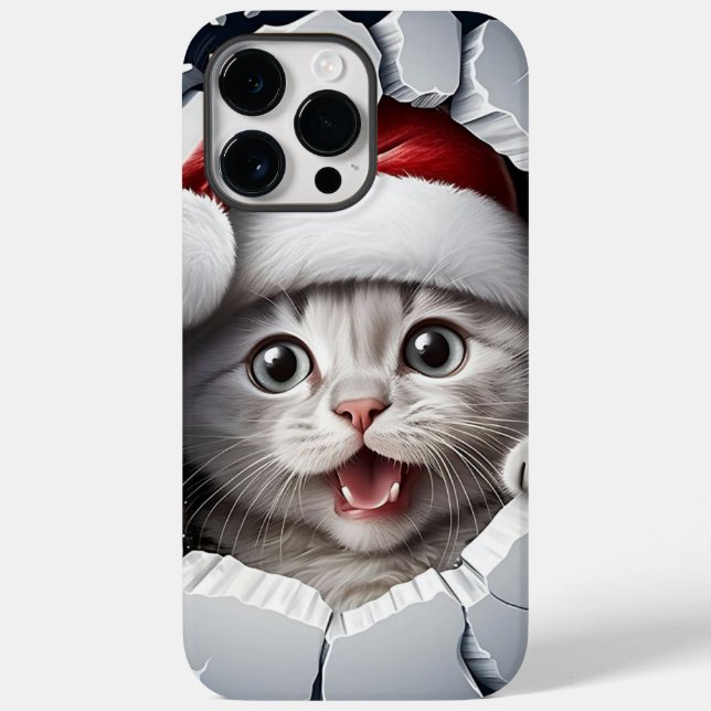 3D Christmas Kitten  Case-Mate iPhone Case (Back)