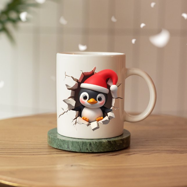 3D Christmas Penguin Mug - Cute Festive Holiday (Creator Uploaded)