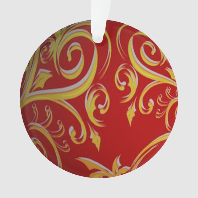 3D Christmas Swirl Ornament (Front)