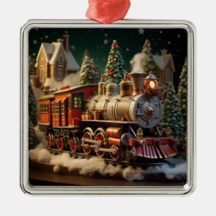 3D Christmas Train Ornament