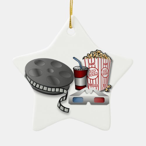 3D Cinema Ceramic Ornament