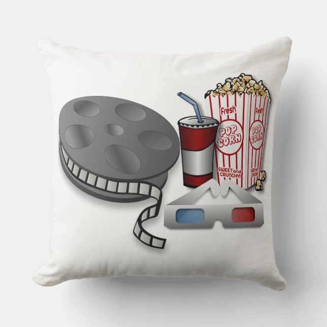3D Cinema Throw Pillow (Front)