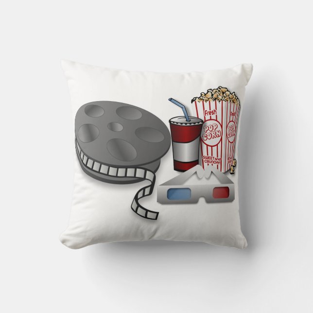3D Cinema Throw Pillow (Front)