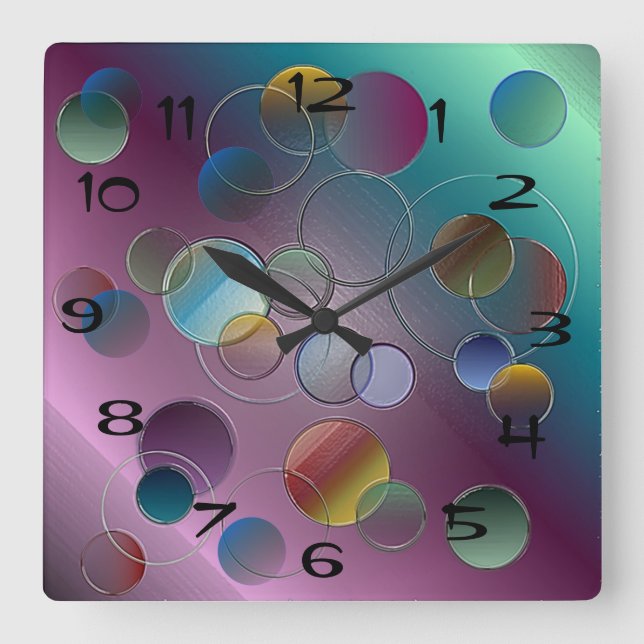 3D Circles Wall Clock (Front)